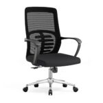 Mesh-back ergonomic office seat