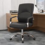 Office chair -Leather swivel seat