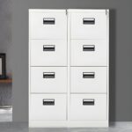 4-Drawers metallic office cabinet.
