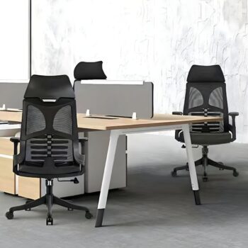 Modern Upholstered Task Chair with Arms - Image 3