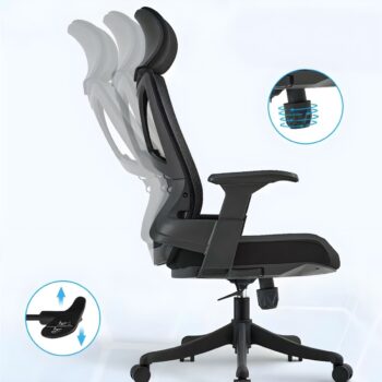 Modern Upholstered Task Chair with Arms - Image 4