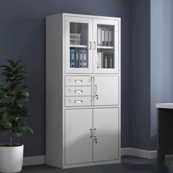 Two door metallic cabinet with safe - Image 2