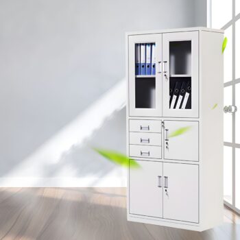 Two door metallic cabinet with safe - Image 4