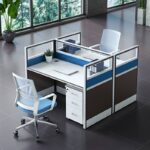 Two-way open view office workstation