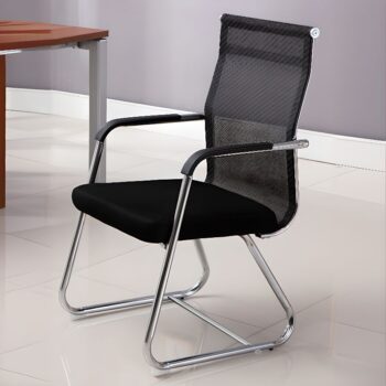 Upholstered Office Chair with Back