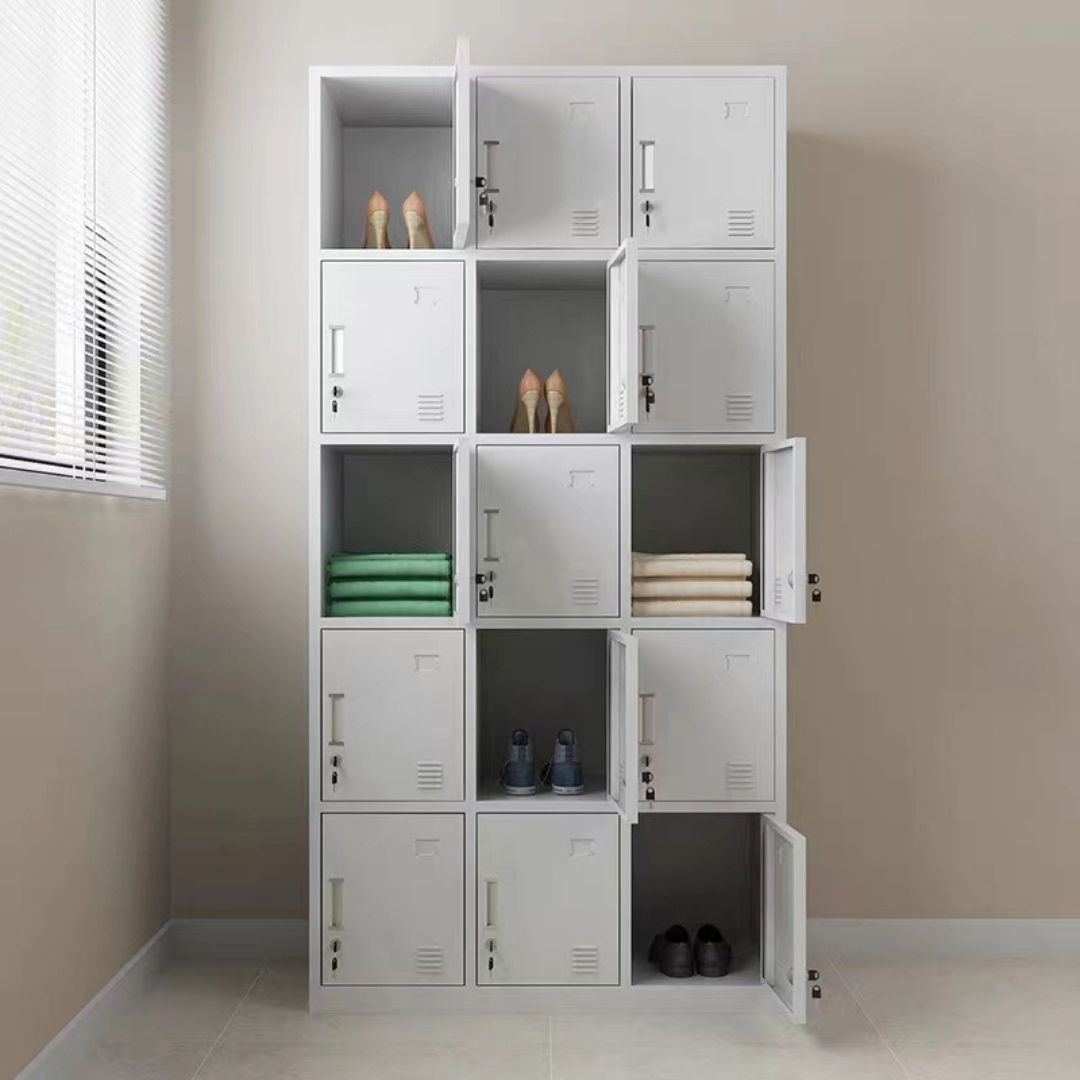 15-Locker-steel-cabinet-1.png 15-Locker steel office cabinet - Image 1