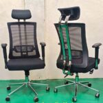High-back orthopedic office chair