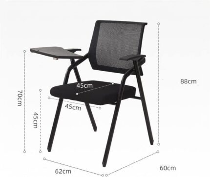 Foldable mesh back study chair