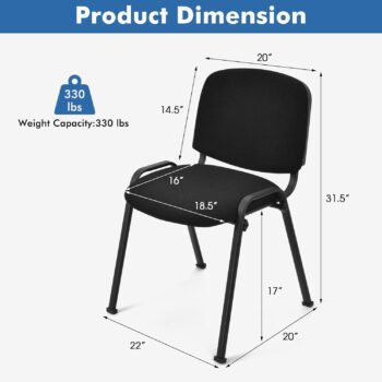 Tosca Office Visitor Chair (Black) - Image 4