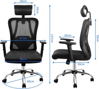 High-back orthopedic office seat - Image 3