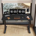Black Height adjustable electric desk