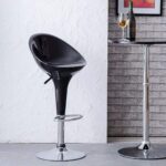 Adjustable swivel barstool (Black)