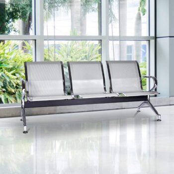 5-Seater metallic waiting bench - Image 2