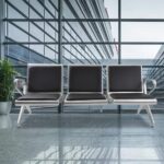Three seater office reception bench