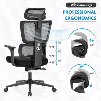 High back orthopedic office chair - Image 4