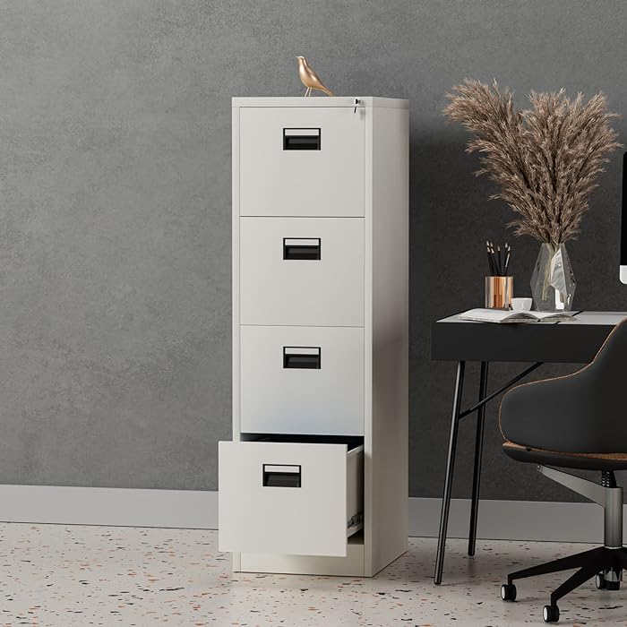 71dsnvL0jTL.SS700-1.jpg 4-Drawer Office Filing Cabinet - Image 1