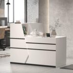 Rectangular Wood Reception Desk