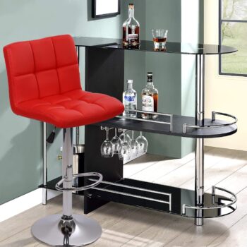 Leather Swivel Bar Stool Adjustable