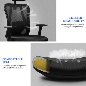 High-back orthopedic office seat - Image 4
