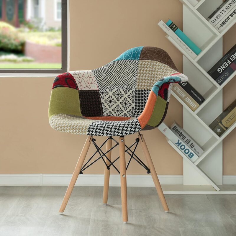 Arm Rest Patch Work Chair (Eames)