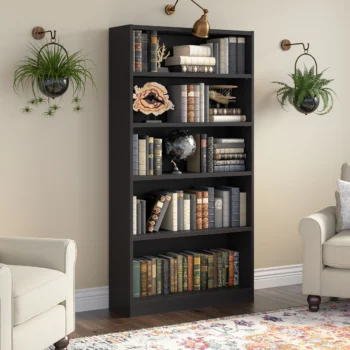 Modern 5-Tier wooden Bookshelf - Image 4
