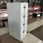 4-Drawers metallic cabinet with bar.