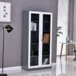 Full glass metallic office cabinet