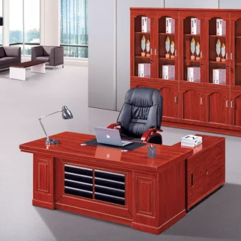 Office table with side drawers - 160cm - Image 3