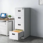  Stainless steel file cabinet.