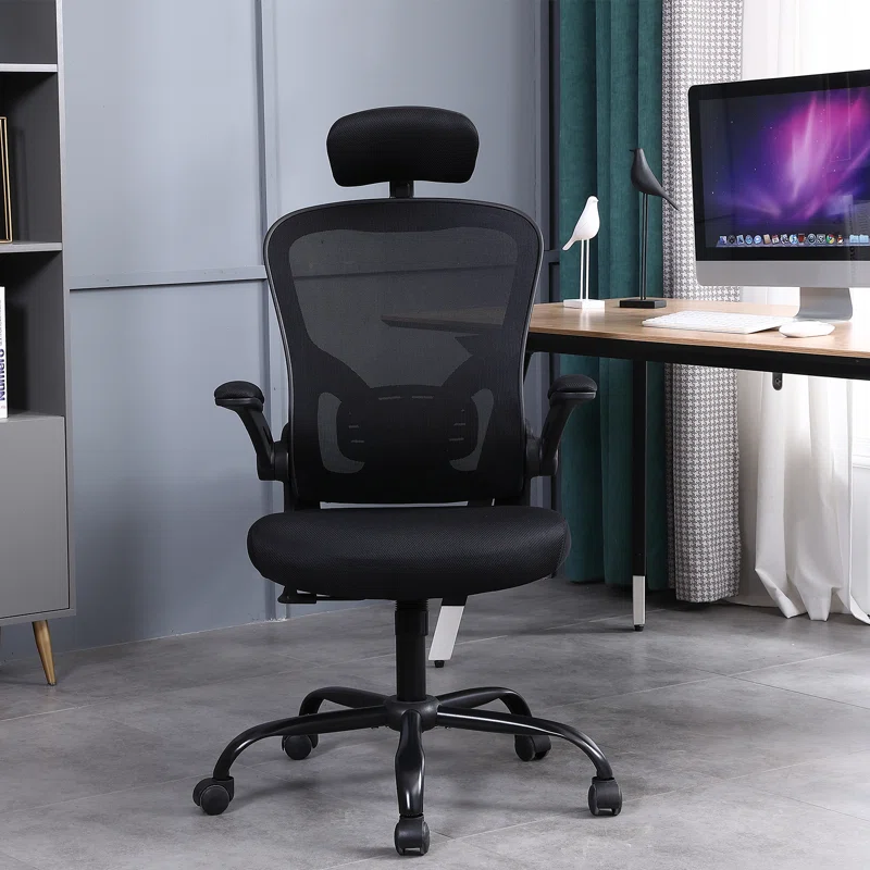 IzelleErgonomicDeskChairHomeOfficeChairMeshTaskChairWithFlip-upArmrest.webp Ergonomic executive office chair - Image 1