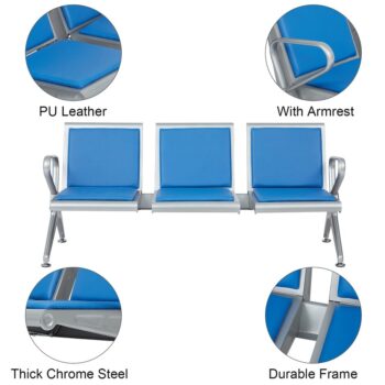 3-Seater Reception Waiting Bench - Image 4