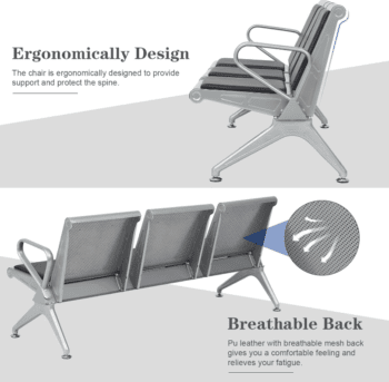 Padded Office Waiting Bench - Image 4