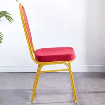 Red stackable banquet conference chair - Image 3