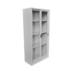 Full glass two door metallic cabinet| available in a variety of designs| we deliver