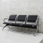 3 Link padded office waiting bench