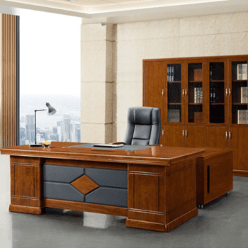 1600mm Mahogany Veneer Executive Office Desk - Image 3
