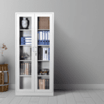 2 Door Full Glass Filing Cabinet