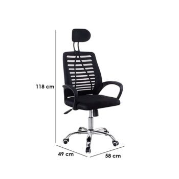 Orthopedic headrest office chair - Image 4