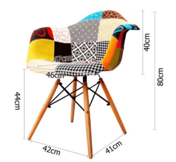 Fabric Patchwork Dining Chair - Image 3
