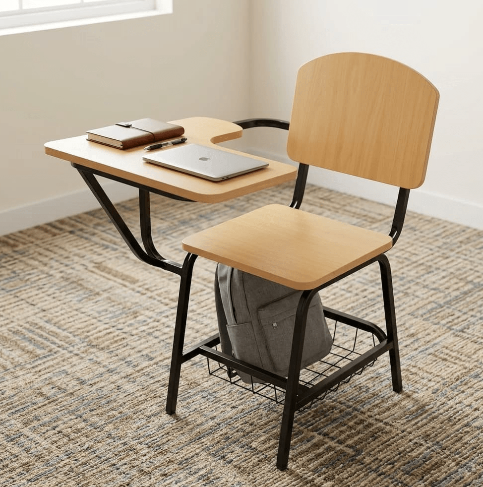 Wooden Study Chair (4) Wooden Students Study Chair - Image 1
