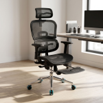 Ergonomic Full Mesh Orthopedic Chair – Premium Comfort, Support & Productivity Experience the perfect combination of comfort, style, and functionality with the Ergonomic Full Mesh Orthopedic Chair, designed to provide exceptional seating support for modern offices, home workspaces, and professional environments. This premium ergonomic office chair is engineered to promote better sitting posture, reduce pressure on the back, and deliver lasting comfort throughout your working day. Whether you spend long hours working at a desk, attending virtual meetings, studying, or managing daily office tasks, this orthopedic chair offers the support you need to stay comfortable and productive. Featuring a full breathable mesh design, the chair allows continuous airflow to minimize heat and moisture buildup, keeping you cool and comfortable even during extended sitting sessions. Its ergonomically designed backrest supports the natural curve of your spine, helping maintain proper posture while reducing unnecessary strain on your lower and upper back. The supportive backrest makes it an excellent choice for individuals looking for an ergonomic office chair that prioritizes comfort, posture support, and everyday usability. The carefully designed seat provides comfortable cushioning and balanced weight distribution to help minimize pressure during prolonged sitting. Its adjustable features allow users to customize their seating position for improved comfort and flexibility. The ergonomic armrests provide additional support for your arms and shoulders, while the stable base and smooth-rolling caster wheels offer convenient mobility and reliable stability around your workspace. Built with a modern, professional appearance, the Full Mesh Orthopedic Office Chair complements corporate offices, executive workstations, study rooms, and home offices. Its stylish design blends seamlessly with different interior settings, making it a practical and attractive addition to any workspace. If you are searching for a comfortable ergonomic office chair, orthopedic computer chair, breathable mesh office chair, or posture-supporting desk chair, this model is an excellent choice. Invest in better everyday seating comfort and create a more supportive working environment with an ergonomic chair designed for convenience, durability, and productivity.